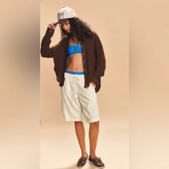 98-Free People Scottie Top (missing 4th button but comes with extra button) - Picture 4 of 4